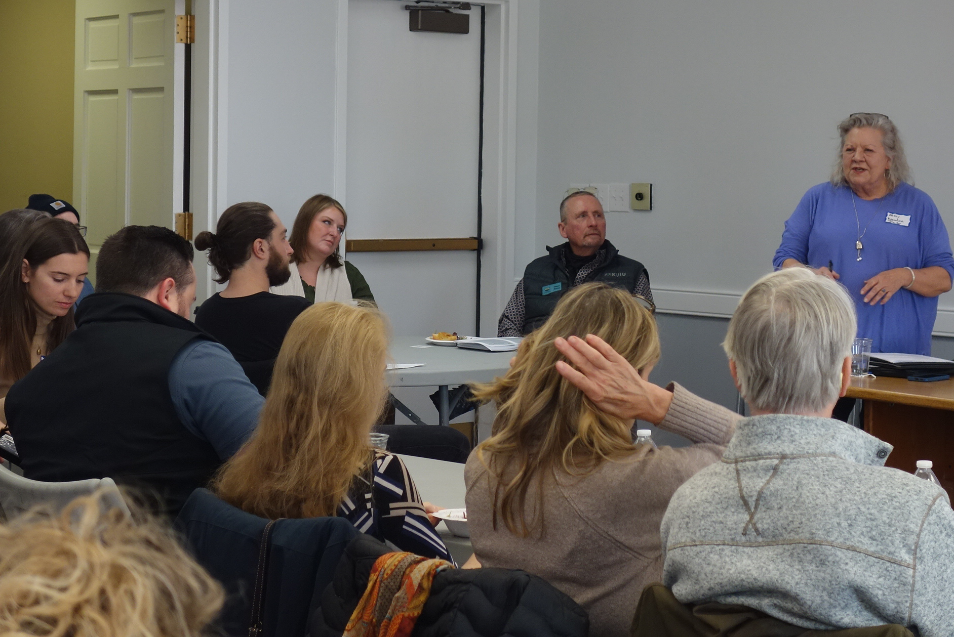 Making friends and connections at the Floyd Chamber Luncheon